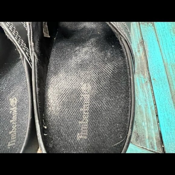 Timberland Black Leather Mules Clogs Size 9.5 - Picture 11 of 12